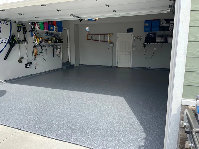 garage floor after