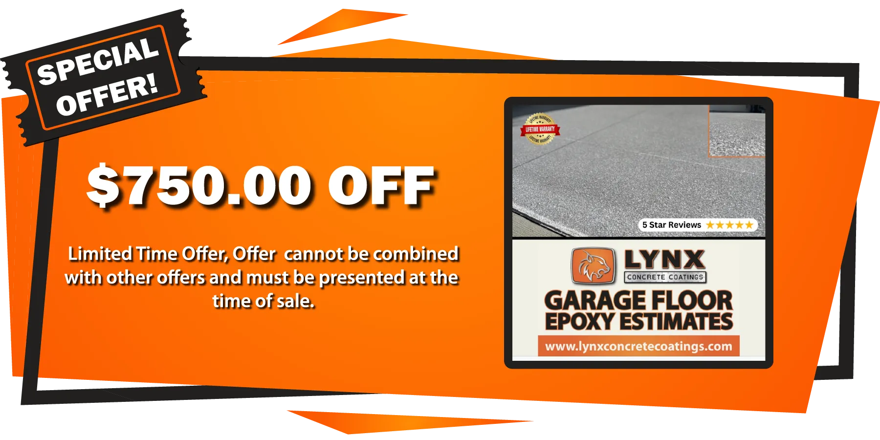 Garage floor coating special offer